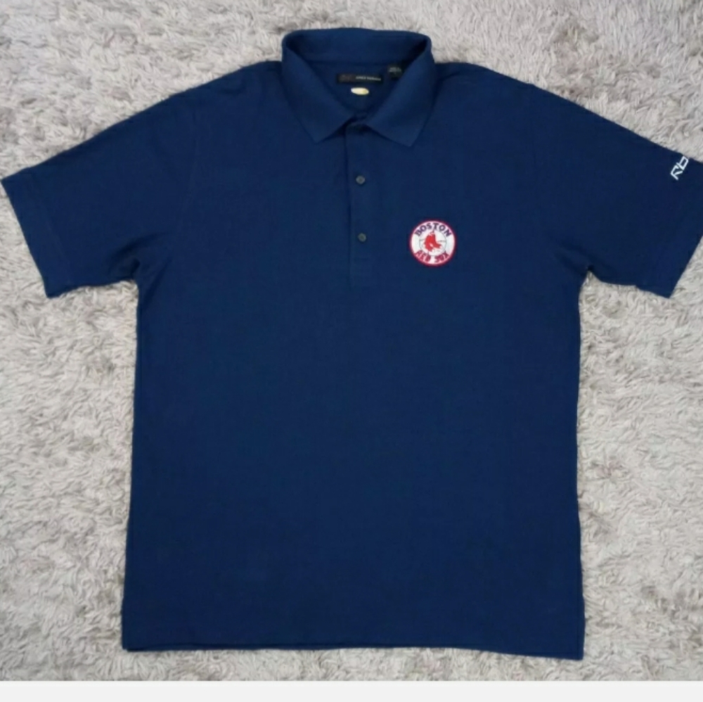 Greg Norman Play Dry Reebok Mens Navy Blue Polo L